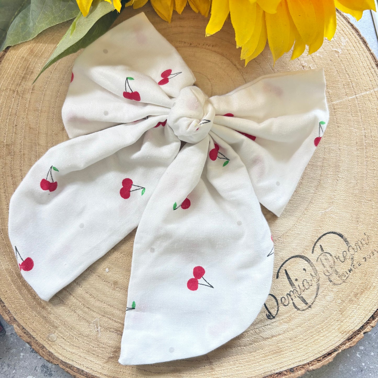 Cherry 🍒 handmade hair bow