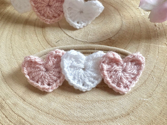 Hearts option 2 - 2 dusky pink hearts with 1 white