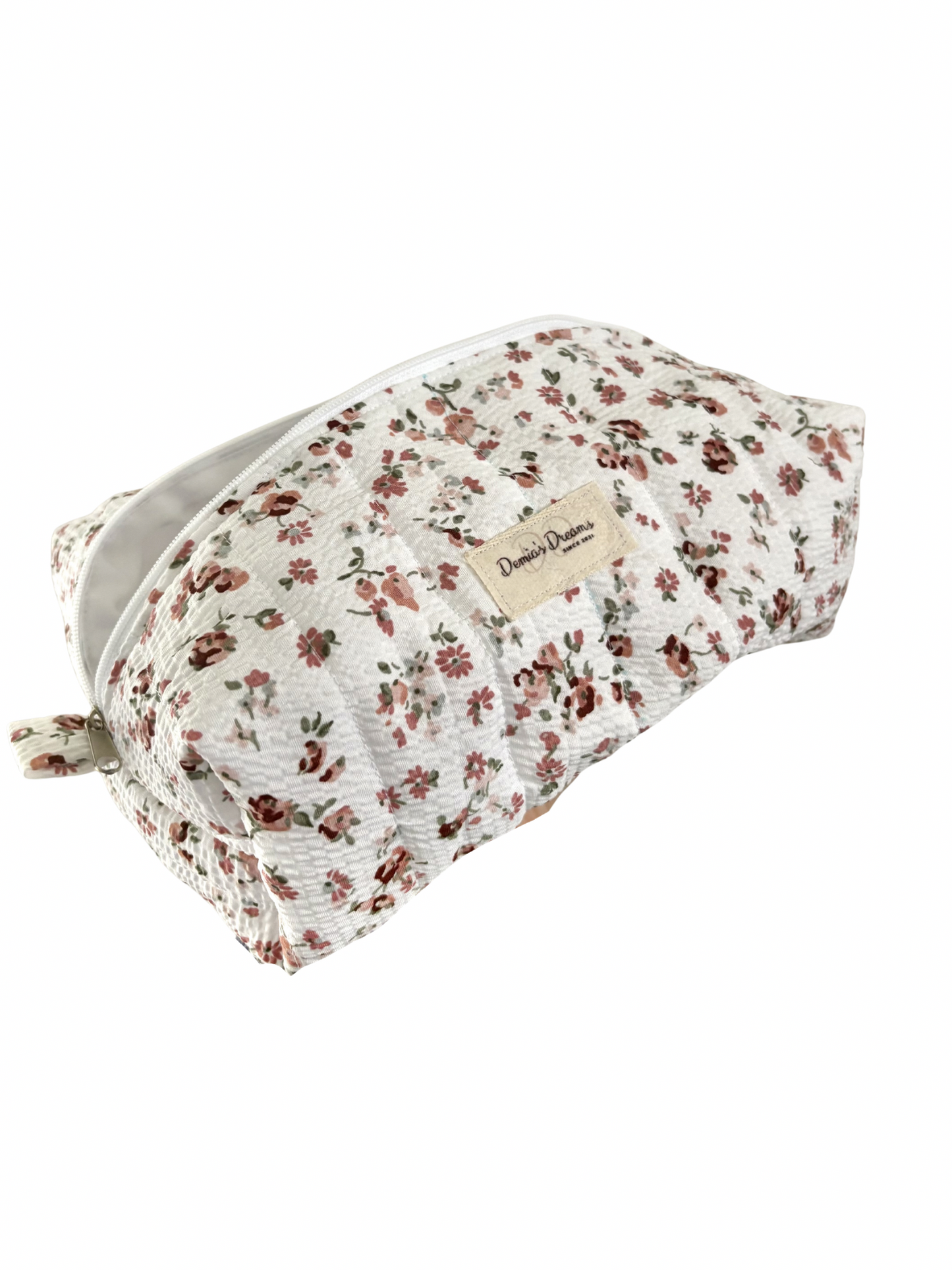 Ditsy large boxy make up bag