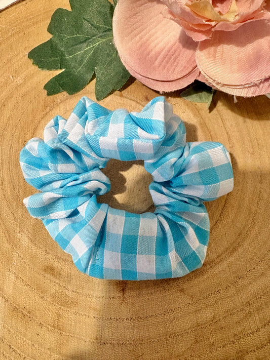 Bright blue checked mini