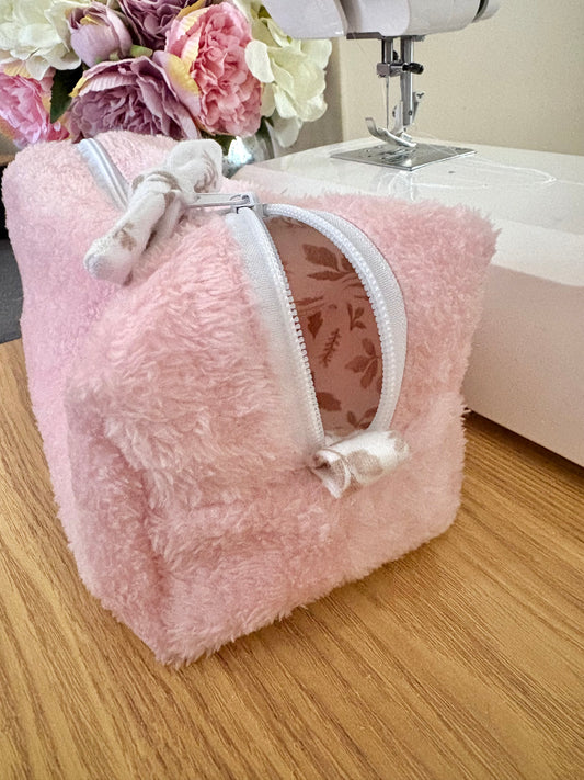 Candy - Large Teddy bear/ fluffy make up bag / toiletry bag