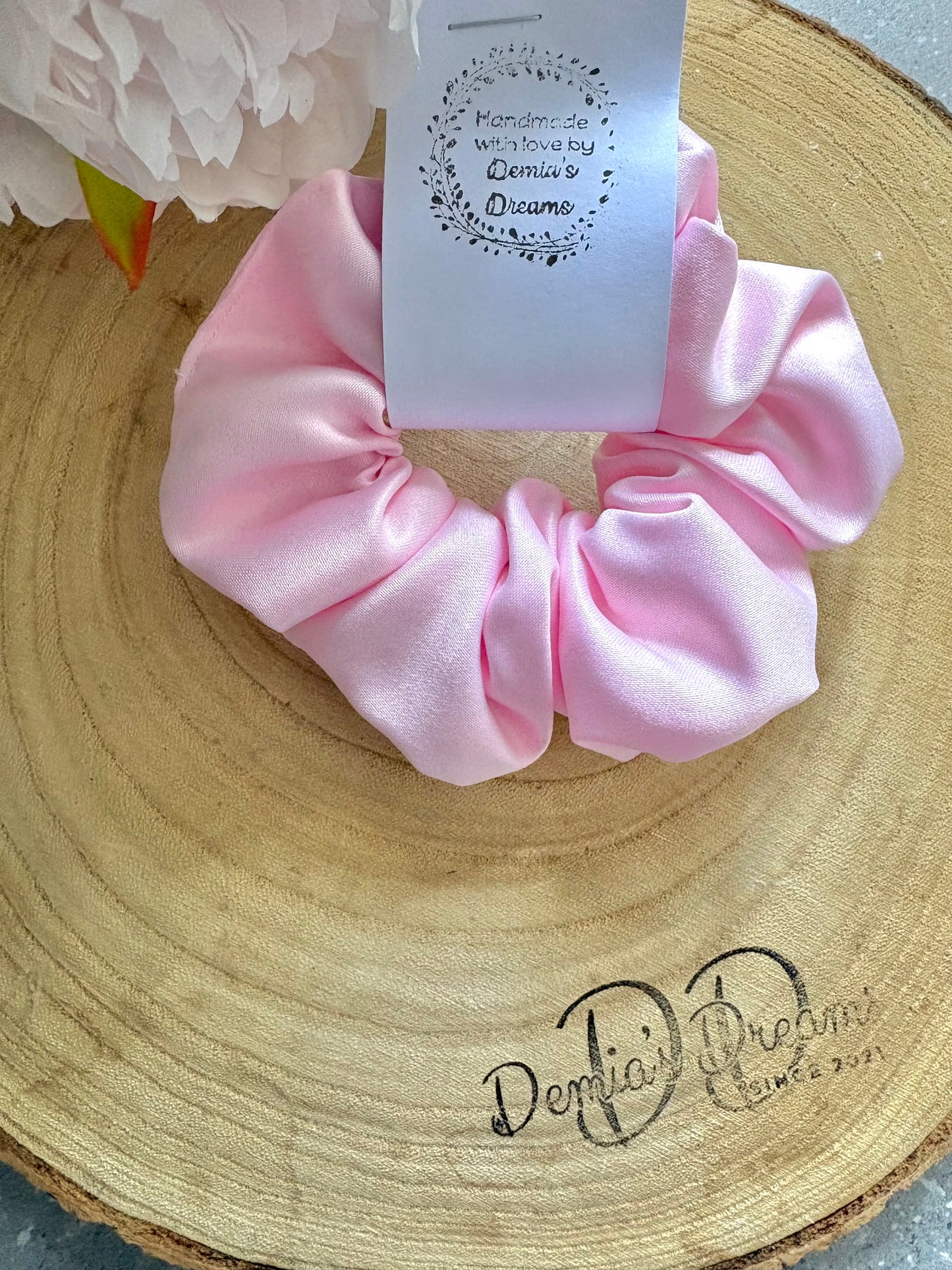 Baby pink regular satin/ polyester