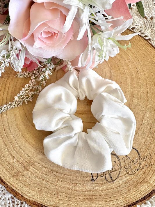 White satin polyester regular