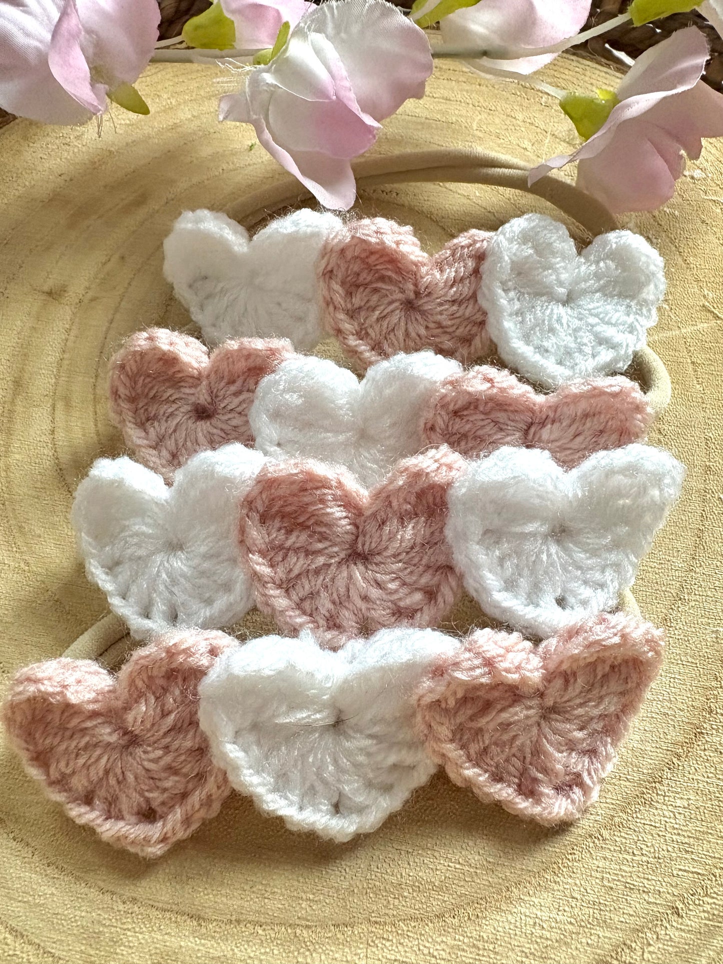Hearts option 2 - 2 dusky pink hearts with 1 white