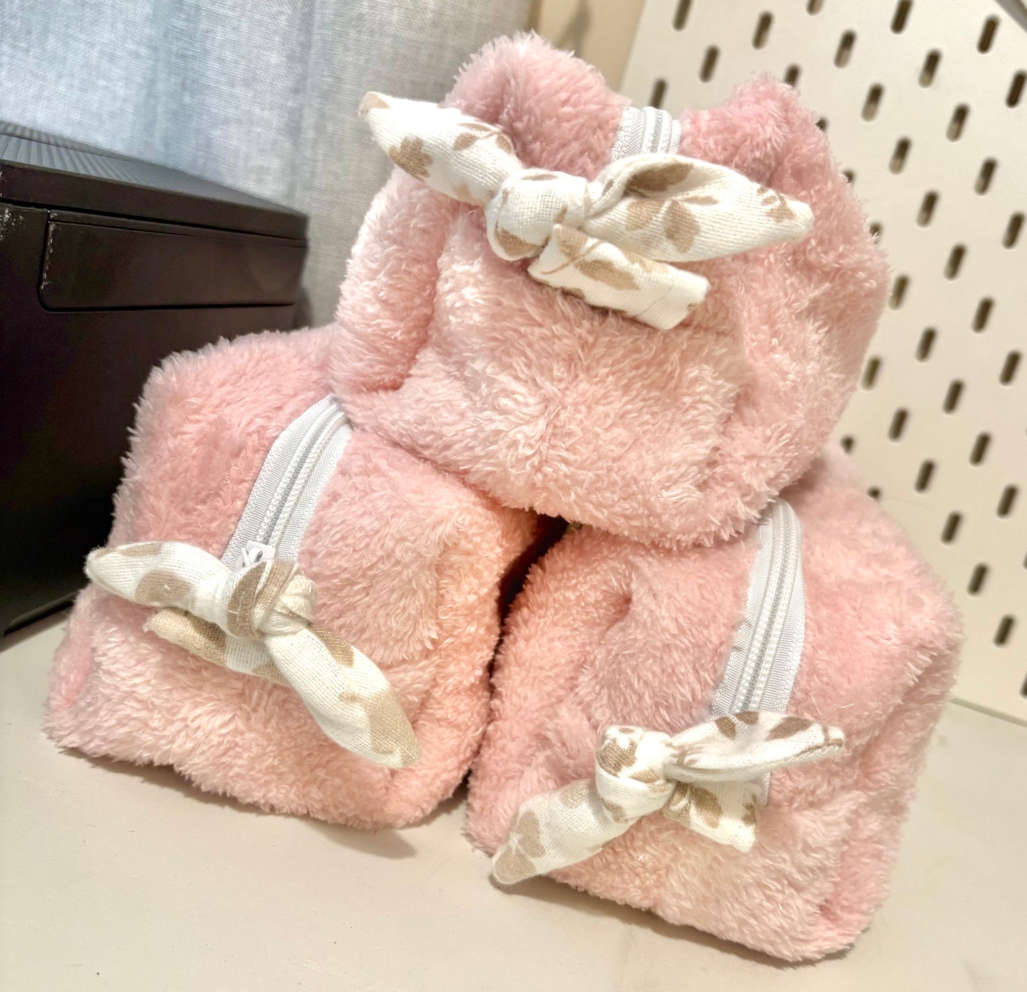 Candy - Large Teddy bear/ fluffy make up bag / toiletry bag