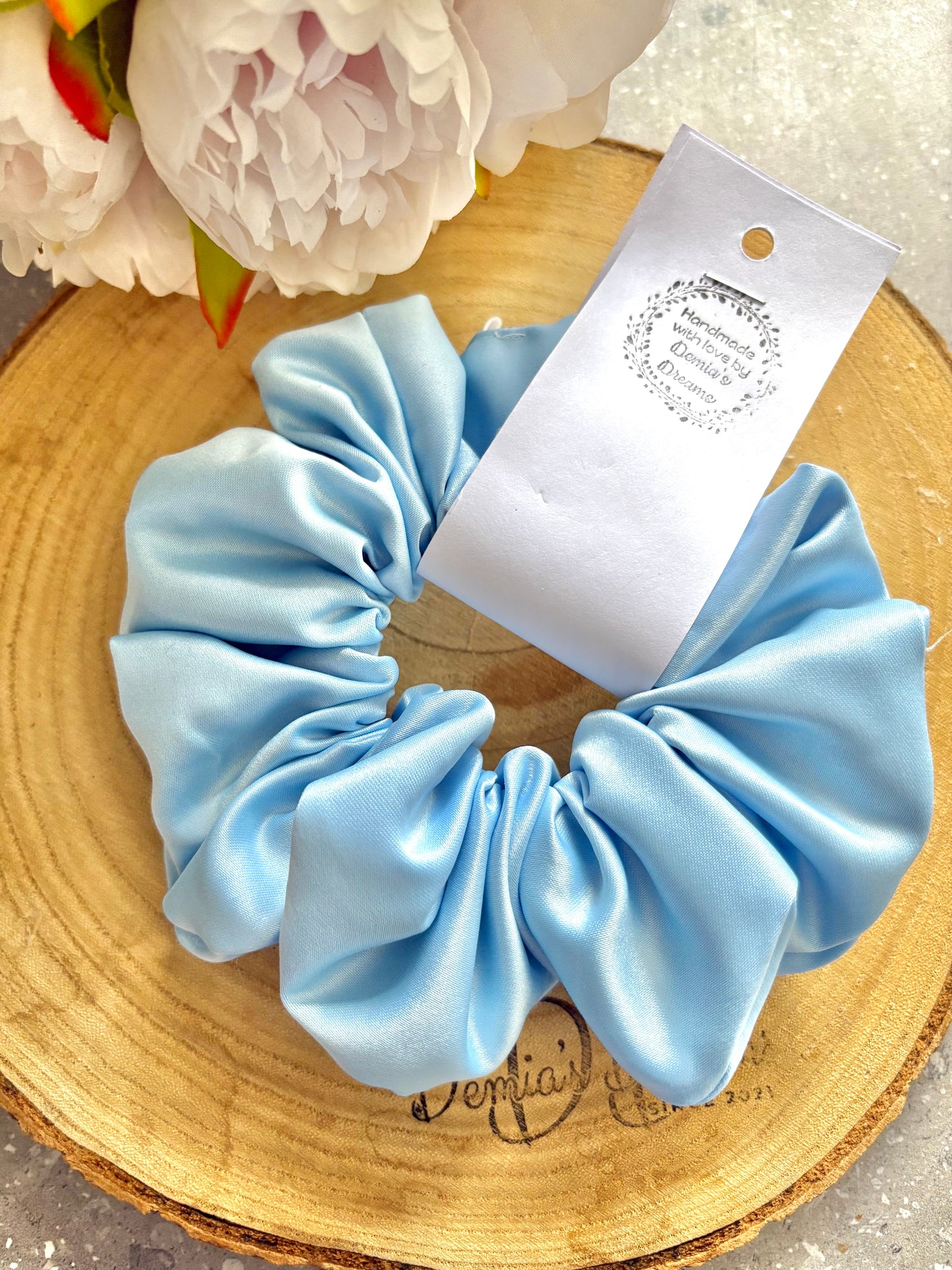 Baby blue satin polyester