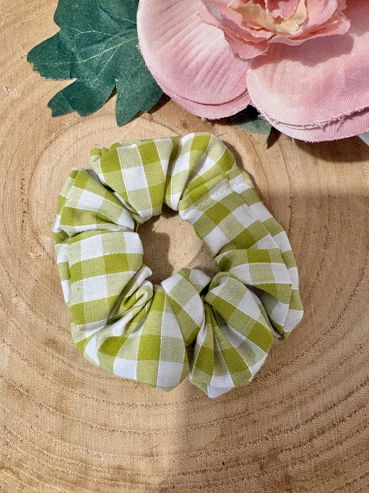Light green checked mini